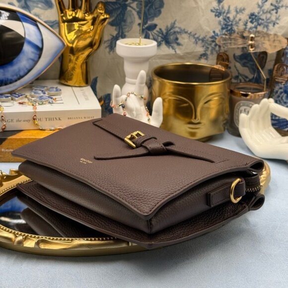 🆕 OROTON 🧿 NWOT Margot Crossbody, Brown Bear Pebble Leather - Picture 8 of 16